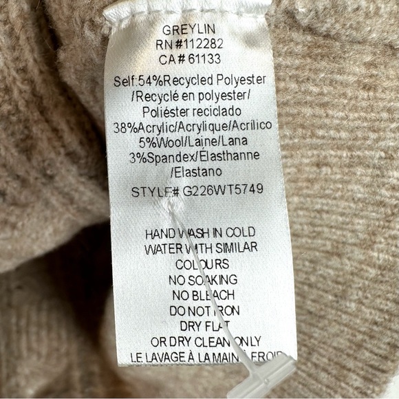 Greylin Button Down  V-Neck Cable Knit Cardigan Sweater Classic Office Preppy - Picture 6 of 8